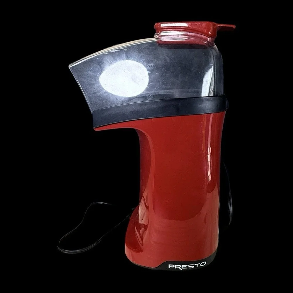 PRESTO 04846 Electric Hot Air Popcorn Popper Red Built In Butter‎ Melter